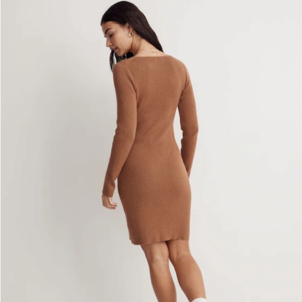 Madewell Tie-Front Ruched Bodycon Mini Dress - Picture 2 of 5